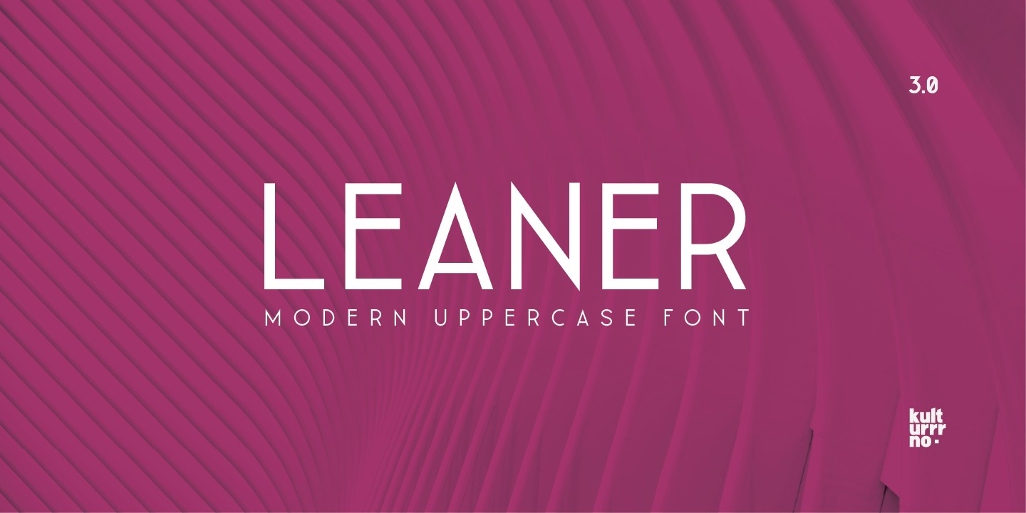 Beispiel einer Leaner Bold-Schriftart